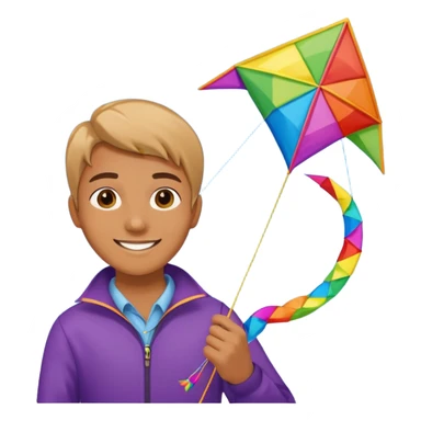 Someone flying a kite sticker