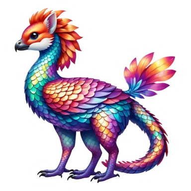 Colorful exotic Falvie-Fionbri, full body sticker