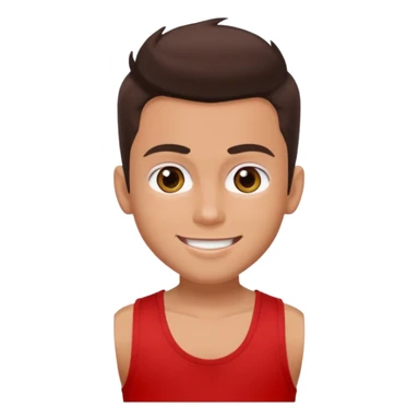 Bratz Boyz Dylan hazel eyes, dark brown hair, red tank top sticker