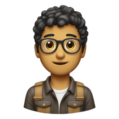 Chico blanco estilo sof boy crunge con lentes sticker