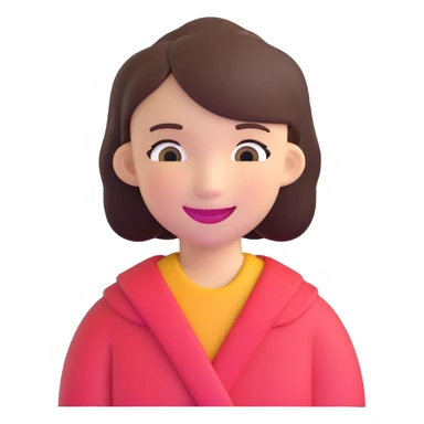 girl with smile sticker