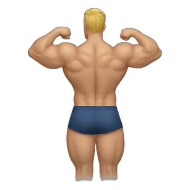 Caucasian Muscularmale large round butt sticker