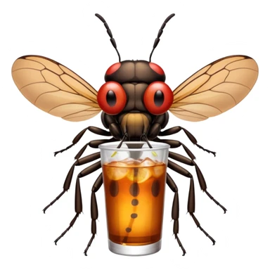 insect drinkig soda sticker