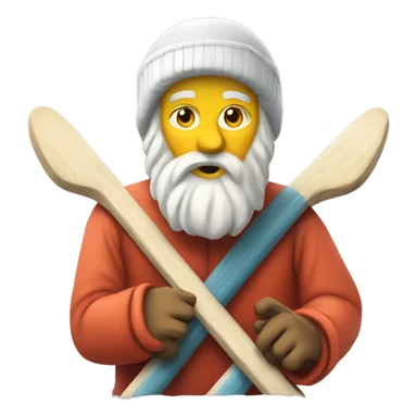 Socrates skiing  sticker