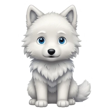 a full body of baby white wolf 



















 sticker