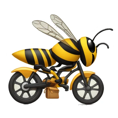 A bee with a bike sticker