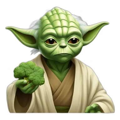 yoda smoking brocoli sticker