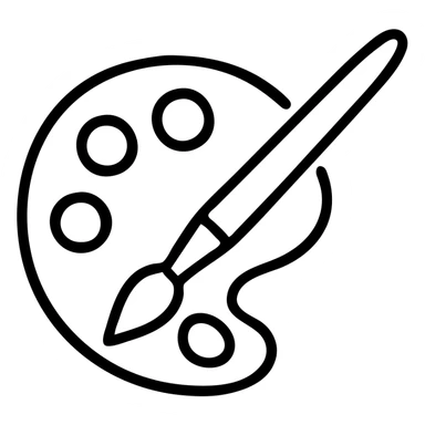 palette brush sticker