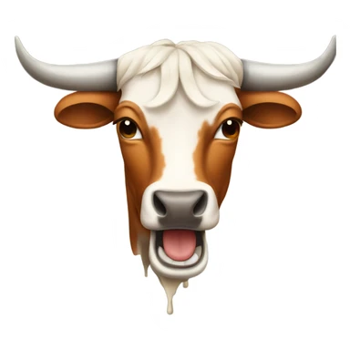 Longhorn bull crying  sticker