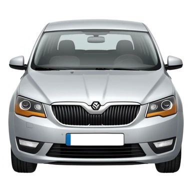 Stříbrné Auto škoda octavia sticker