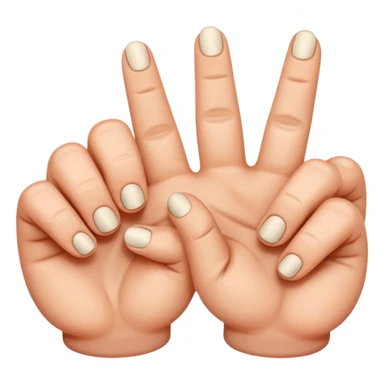 Can you please create a copy and paste-able emoji  (iPhone) of Jameis Winston’s ‘eating Ws’ sign?  It’s basically the ring finger and middle fingers interlocked and the pinky and index fingers off to the side (thumb in). sticker