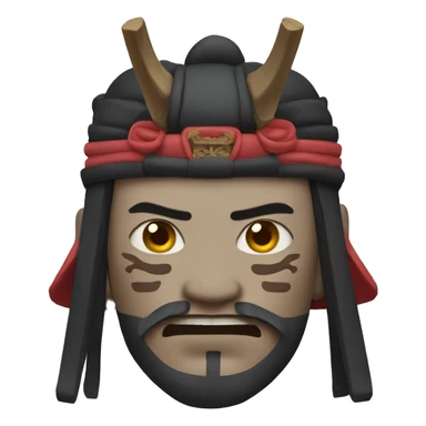 oni samurai man sticker