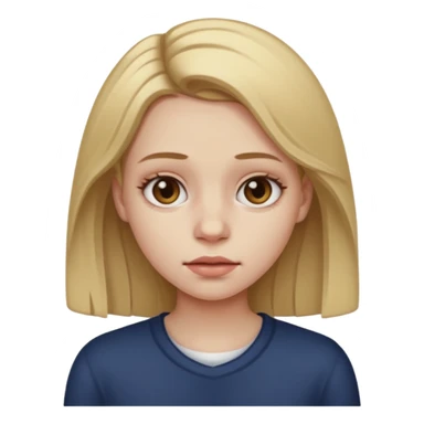 Recreate a dark blonde girl who is sick with the flu. sticker