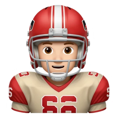 White nc state football player scoring a touchdown sticker