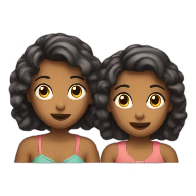 Two girls gossiping sticker