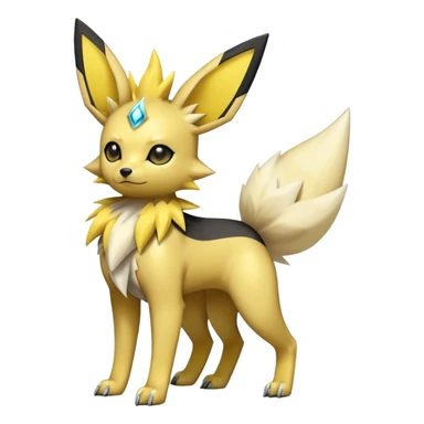 Shiny Cool Umbreon-Jolteon-Fakemon-hybrid -fusion- full body sticker