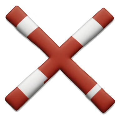 Red lag whit white cross inside sticker