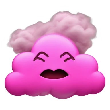 Neon pink lips smoke and release smoke sticker