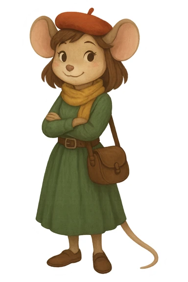 Extract the character from the background, including the clothes and accessories they are wearing, and place on a transparent background. Keep the original style and appearance exactly the same. sticker