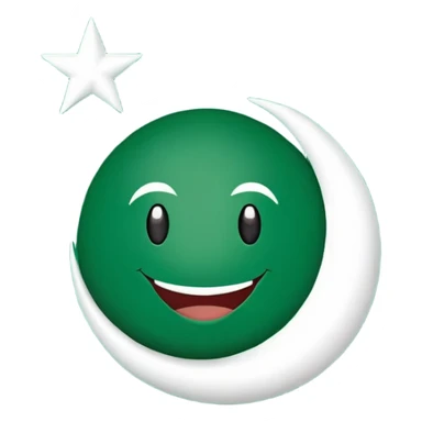 Pakistan countryball, smiling and waving sticker