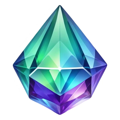 Shiny epic green blue and purple crystal  sticker