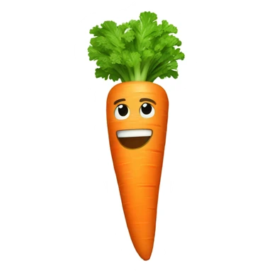 Generate an energetic carrot emoji wearing a sweatband, lifting tiny dumbbells, and looking motivated. sticker