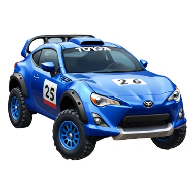 Sexy glossy dark blue 2025 Toyota 86 off road rally car  sticker