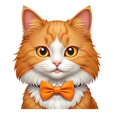 Gato con un moño  sticker