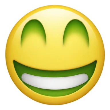 yellow smiley with green heart eyes emoji sticker