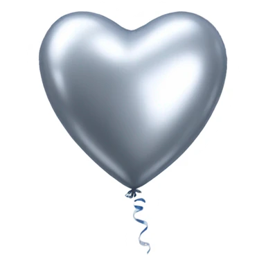 Silver heart balloon sticker