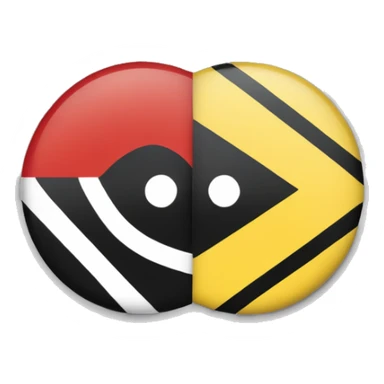 Create the aboriginal flag with two rectangles one coloured red and the other coloured black with a yellow circle in the centre sticker