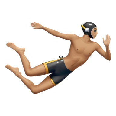 An icon showing a diver captured mid-air in a graceful pose above a pool, with a diving board behind and water below. Splash trails and motion lines emphasize precision and elegance. Transparent background highlights the beauty and focus of competitive diving. sticker