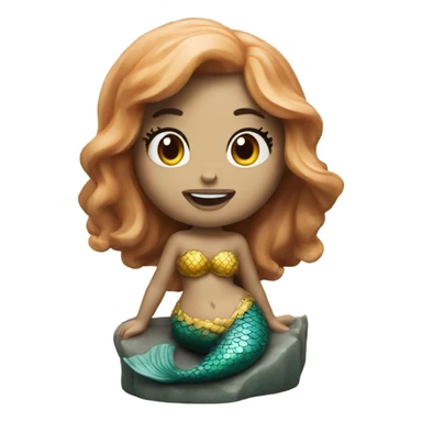 little mermaid sculpture sticker