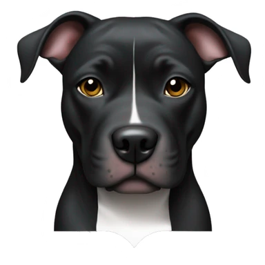 Black pitbull with white stripe on chest sticker