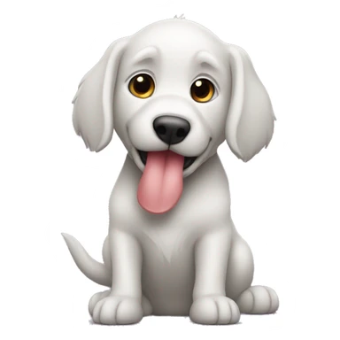 Perro peleando con un loro sticker