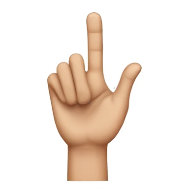 I want a hand emoji with thumb and ring finger out while others are closed sticker