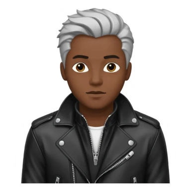 bad boy man with a Casanova vibe, confident expression, stylish hair, wearing a leather jacket sticker