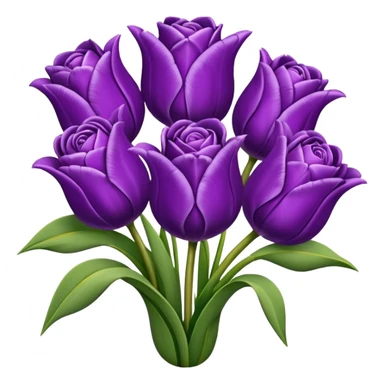 purple lila tuilps and roses sticker