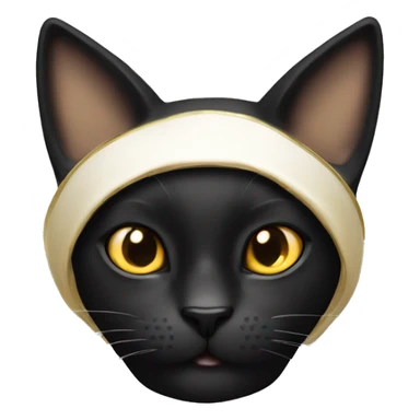 Black Cat with Gold eyes , with smail ears sticker