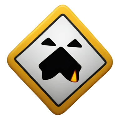 Caution triang sticker