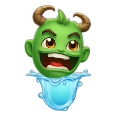 Diable qui boit de l’eau sticker