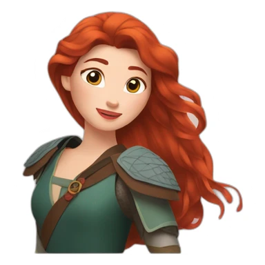 Mulan and merida sticker