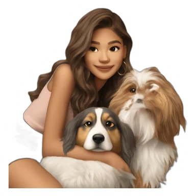 ZENDAYA WITH PETS sticker