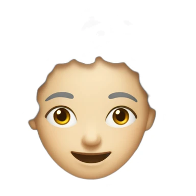 Zany face women studying sticker