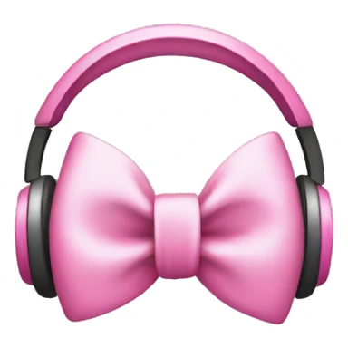 Headphones with a pink bow sticker