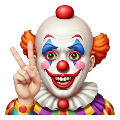 Clown with middle finger sticker