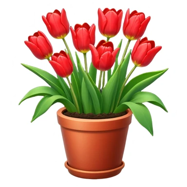 tulips pot sticker