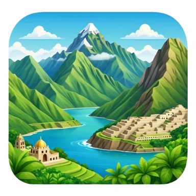 Peru landscape sticker
