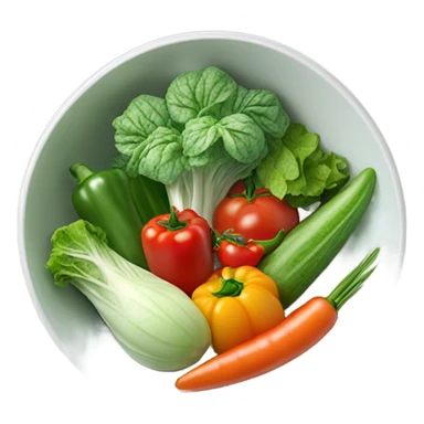Vegetable salad sticker
