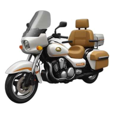 lancha de un motor yamaha blanca neumática con sillones camel sticker